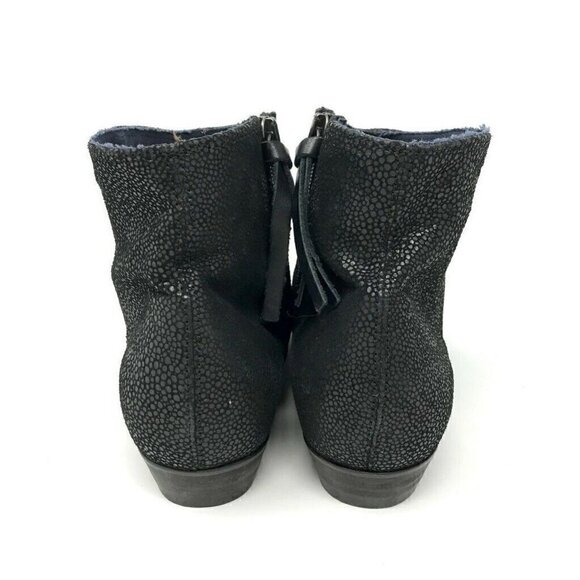 Coque Terra Womens Ankle Boots Black Snakeskin 7 - Picture 2 of 8
